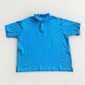 US Polo Assn Luxury Feel Polo Shirt Men's 3XL Short Sleeve Embroidered Teal Blue